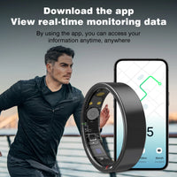Smart Ring, IP68 Waterproof, Sleep Monitoring, Multiple Sports Modes, Pedometer, Stainless Steel Material, Unisex