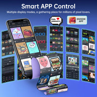 Times Gate Gaming Room Setup Digital Clock with Smart APP Control, Wifi Connect, RGB LED Display, Office Decor Cyberpunk