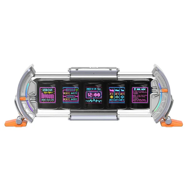 Times Gate Gaming Room Setup Digital Clock with Smart APP Control, Wifi Connect, RGB LED Display, Office Decor Cyberpunk